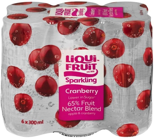 [ADKHAWV2ZYSFGWT3] Liqui Fruit Sparkling Apple & Cranberry Nectar (6 x 300 ml)