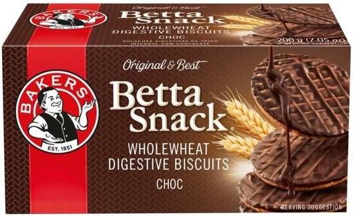 [CKBHFU62JBAHXAFF] Bakers Betta Snack Whole Wheat Biscuits Cream Filled Biscuit (200 g)