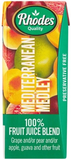 [DKJH26TJTHVGHHFW] Rhodes Mediterranean Medley 100% Fruit Juice Blend (200 ml)