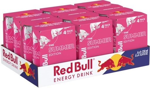 [ESMHG6M9D3GFUYBM] Red Bull Summer Edition Energy Drink (White Peach Flavoured, 24 x 250 ml)