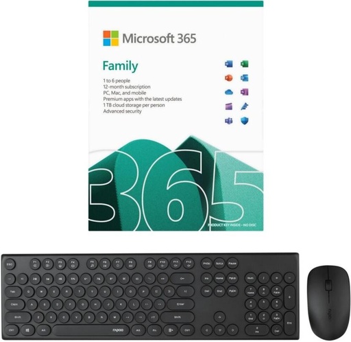 [KBDH7TM4NGZ88P9V] Microsoft Family and Rapoo Keyboard Bundle (Box)
