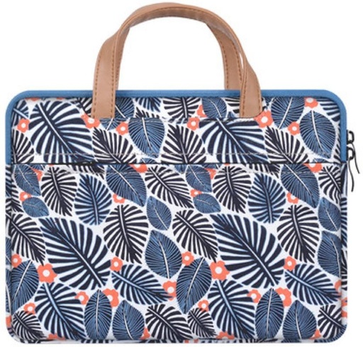 [BPKH52WCAAWYRCZV] iDemoo BLUE-FERNS-LAPTOP-BAG Laptop Backpack (Multicolor)