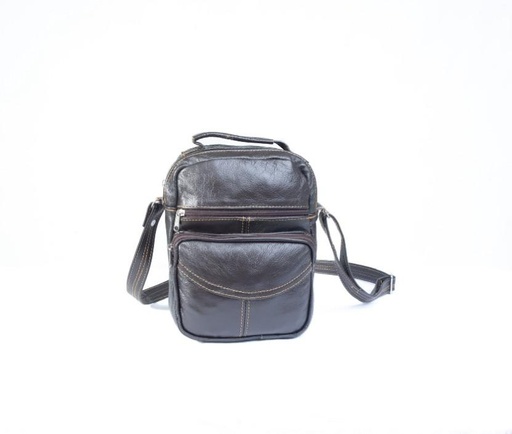 [BAGH5F3VZNM7W4RA] Lebocode Genuine Leather Men's Messenger Bag - Dark Brown Messenger Bag (Brown, 2 L)