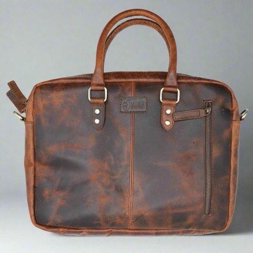 [LBYHDACPGUQJVMV4] minx 15.6 inch Laptop Messenger Bag (Rustic Brown)