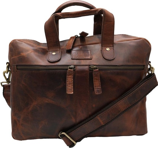 [BAGH7FAAYWZKJU4Y] minx Santorini Slim Laptop Bag Messenger Bag (Brown, 1.8 L)