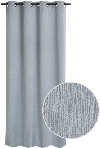 [CRTHFXH6CXTKRUAN] Design Collection Julia Blockout Eyelet Blackout (135 cm x 250 cm) Polyester Curtain (Dusty Blue, Solid)