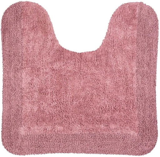 [MATHFXNEV7FEYFGQ] Home Living Monaco Reversible Pedestal Mat Toilet Lid Mat (Pink, 50cm x 90cm)