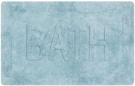 [MATH7Z4HQYWUGXR4] Home Living Cotton Bath Mat Tourmaline Bathroom Mat (Blue, 60 cm x 90cm)