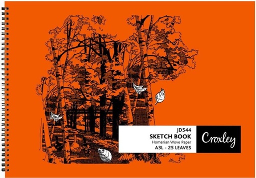 [DNBH2YZAGJDHBBMX] Croxley Sketch Book A3 Diary Unruled (Orange)