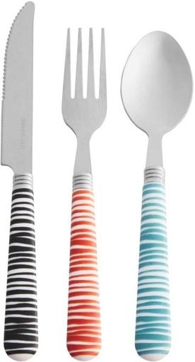 [CYSHBGXP8XEMAZCY] Fusion (12 Piece) Polypropylene Handle Stainless Steel Cutlery Set (Pack of 1)