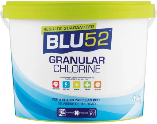 [PCNHFHXTGSBDB5QH] BLU52 Granular Chlorine 4kg Pool Cleaner (Pack of 1)