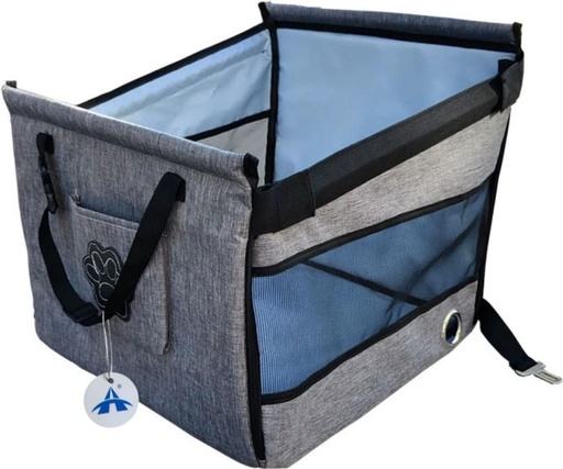 [BAGHF8B3KYR42CNH] ALANES Adjustable Folding Travel Bags Dog Car Seat Carrier Backpack (Grey, 30 L)