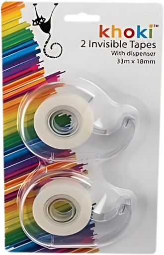 [ADTH4VFHBHAKGHFU] AZ Décor Tape Adhesive Invisible 2Pk 0 ml Adhesive Tool (Set of 2, Clear)