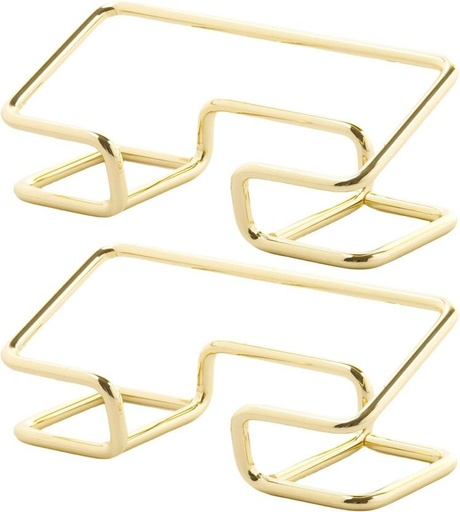 [DESH83ZJBWDHSGPW] Cart In Mart 1 Compartments Steel, Brass Card Holder (Gold)